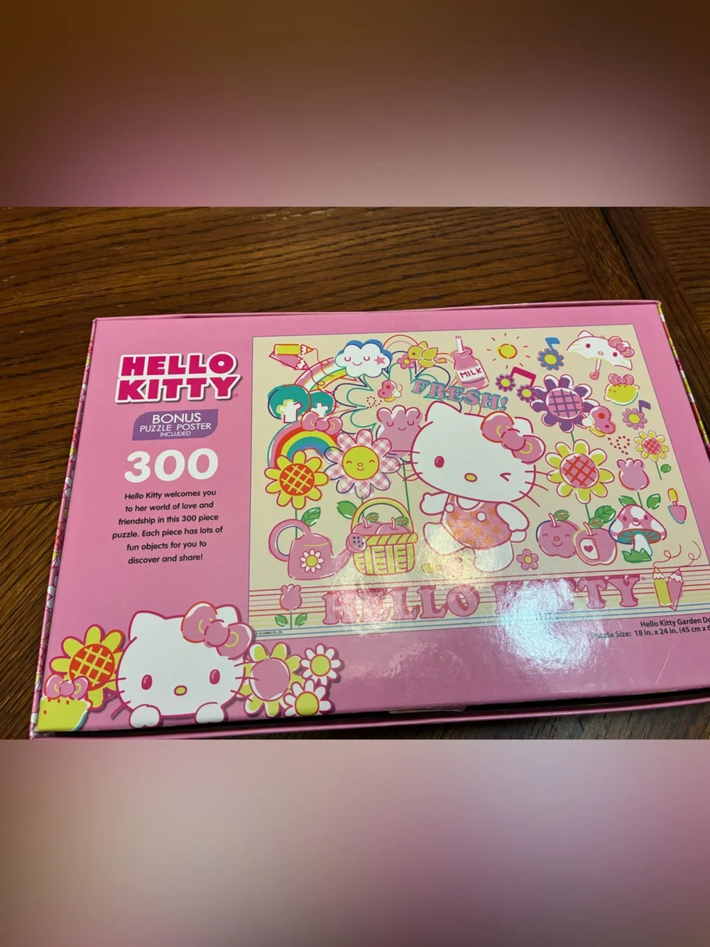 Hello Kitty Pink Floral 300-Piece Puzzle